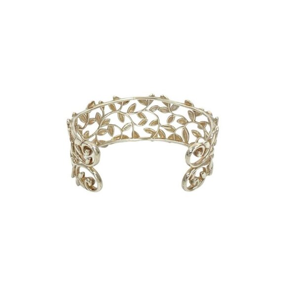 Tiffany & Co Paloma Picasso Olive Leaf Cuff Bangle Silver 925 - Picture 6 of 6